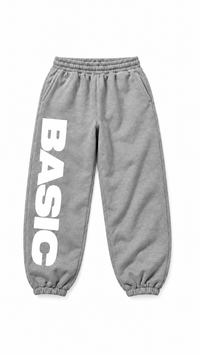 BASIC sweatpants in gray with white leg logo
