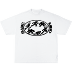 Cycle Tee white T-shirt with black Basic Mind graphic