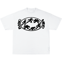 Cycle Tee white T-shirt with black Basic Mind graphic